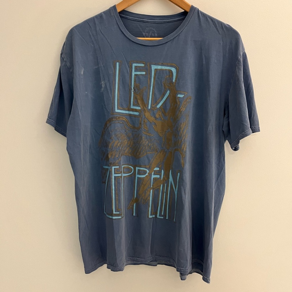 Led Zeppelin Blue Graphic T-Shirt